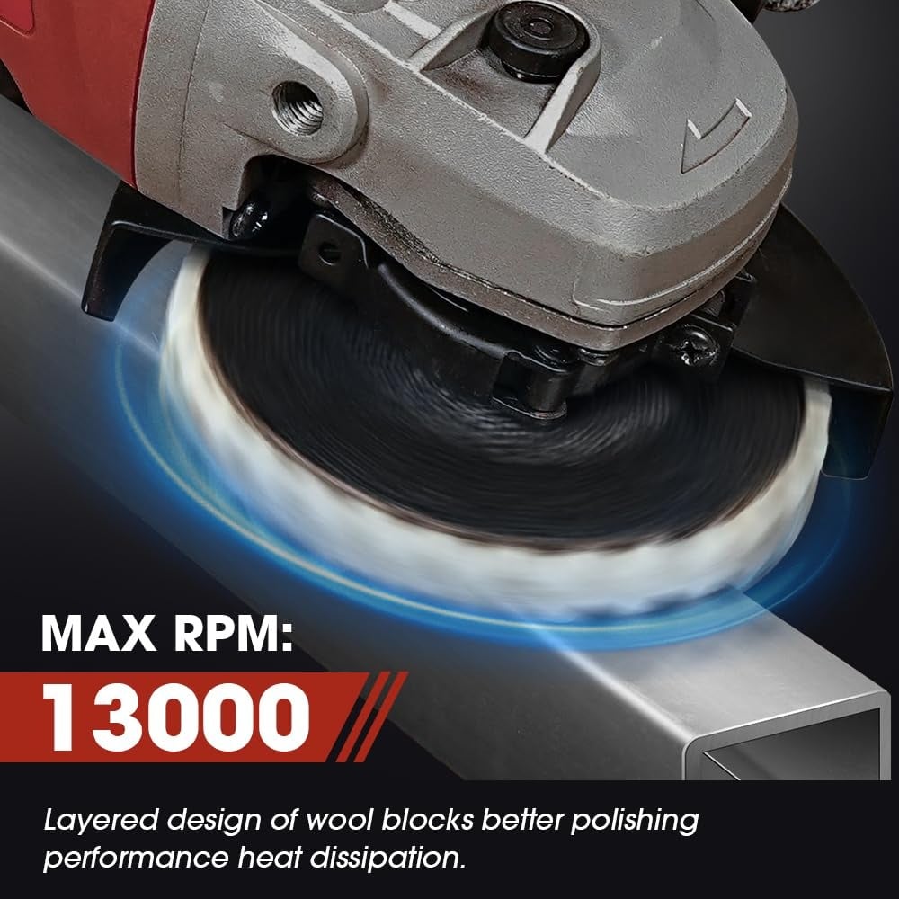 🔥Last Day 49% OFF - 🪵Premium Wool Felt Polishing Flap Disc for Angle Grinders - Mirror Finish Made Easy🔧