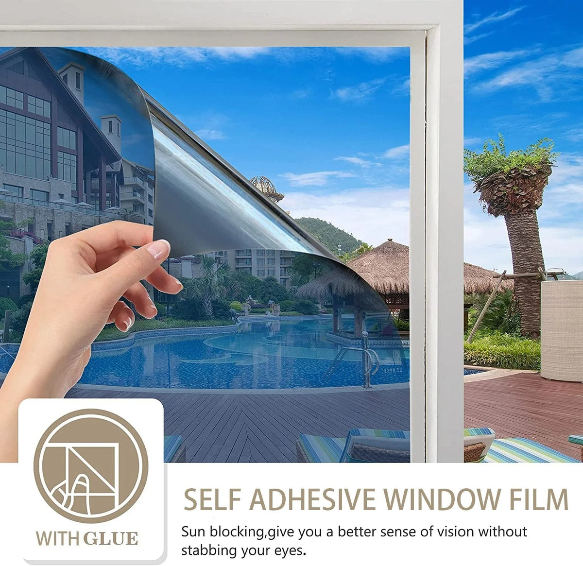 🔥Summer Hot Sale -  🛡🏘 Window Privacy Film - ''Reject UV rays and peeping''✨With free special installation tool✅