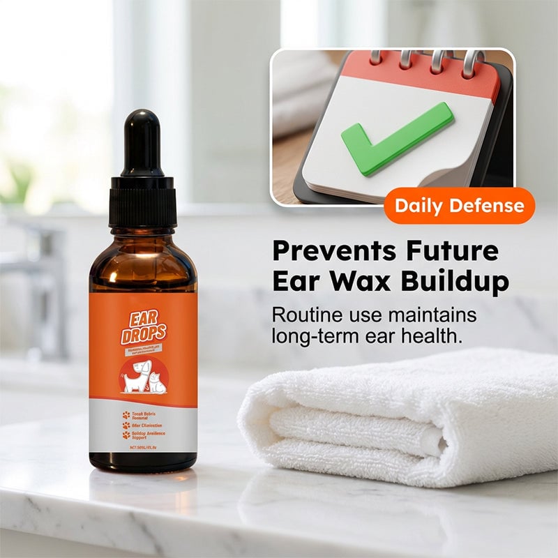 🔥Last Day Flash Sale 49% OFF❤️Natural Dog & Cat Ear Drop for Itching & Wax Build-Up🐱🐶