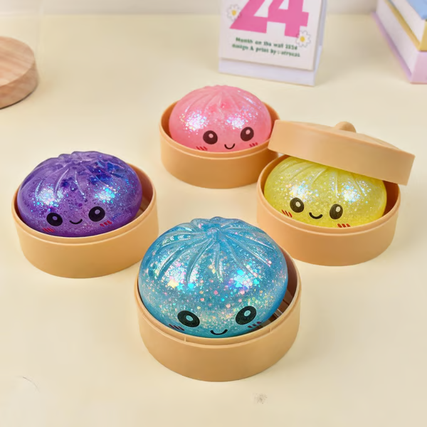 🏆 Last Day Promotion 50% OFF! Expressive Dumpling Squishy - Blind Box, My secret Bun Fidget Toy