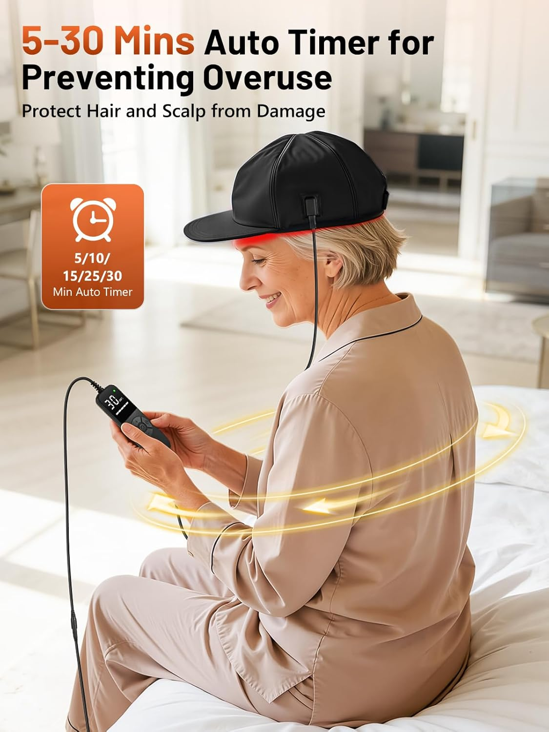 🔥LAST DAY 49% OFF - ✨Upgraded Red Light Therapy Cap🧢💡