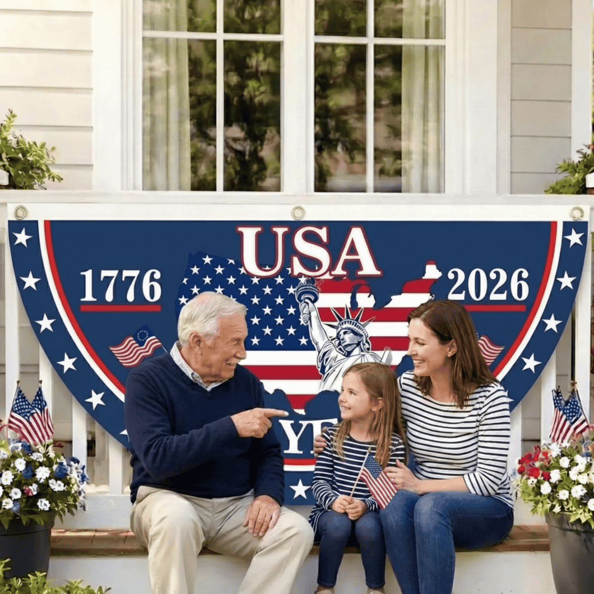 🔥Last Day 49% OFF - 🇺🇸250th Anniversary USA Fan Flag,Double-Sided Embroidered🦅