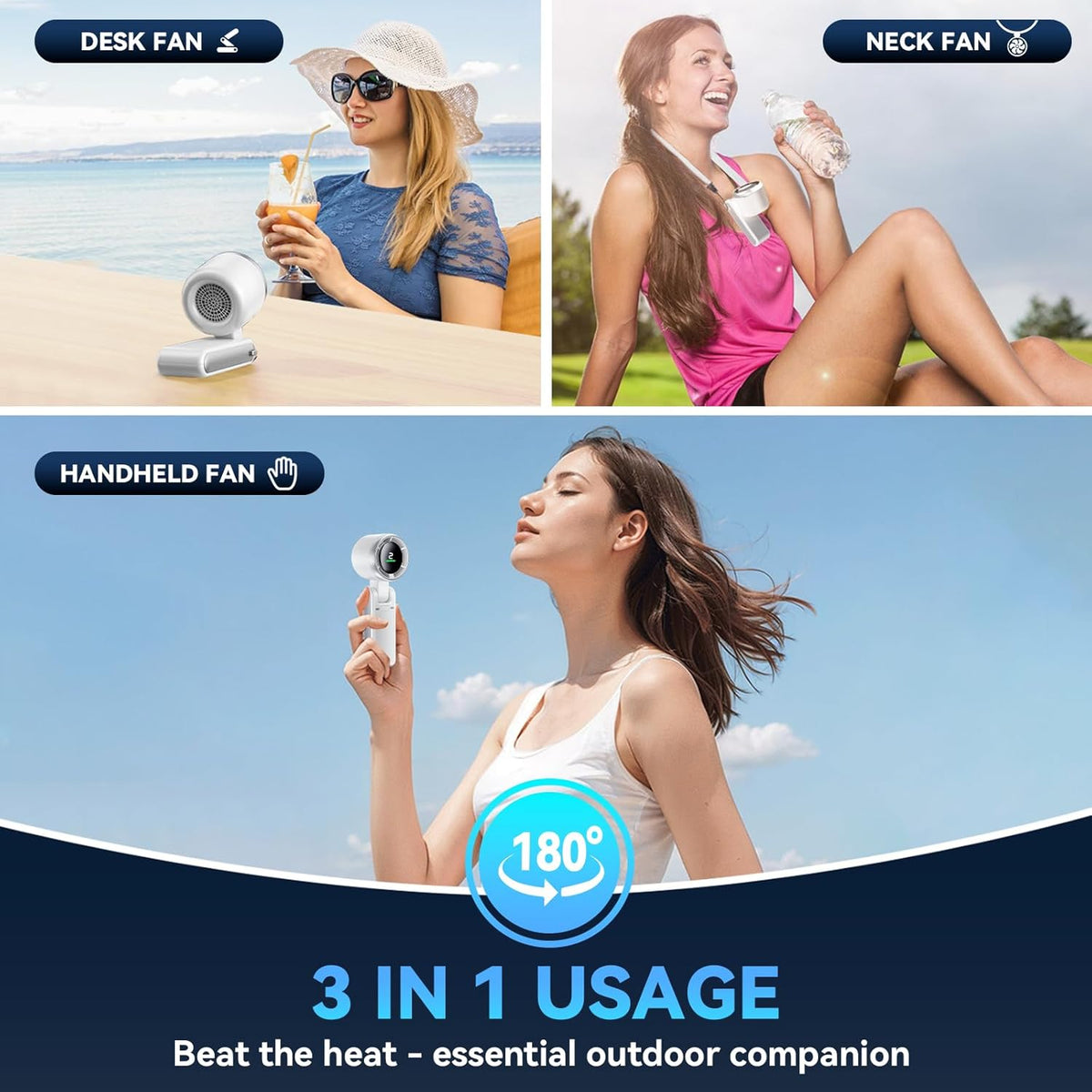 🔥Limited Time 49% Off - 🌬️Portable Handheld Turbo Fan,5 Gear High Speeds🧊
