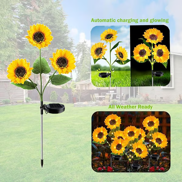🔥Last Day Sale 49% OFF🔥 - 🌞Solar LED Sunflower Garden Lights🌻
