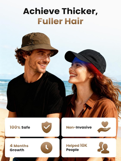 🔥LAST DAY 49% OFF - ✨Upgraded Red Light Therapy Cap🧢💡