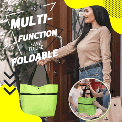 🔥LAST DAY 49% OFF🔥 -2 in 1 Foldable Shopping Cart🎁