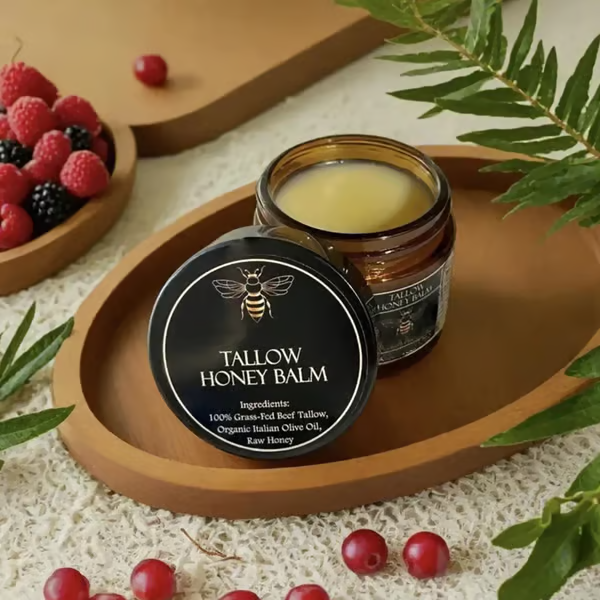 🍯Handmade Organic Grass-Fed Beef Tallow Balm with Raw Honey 🌿