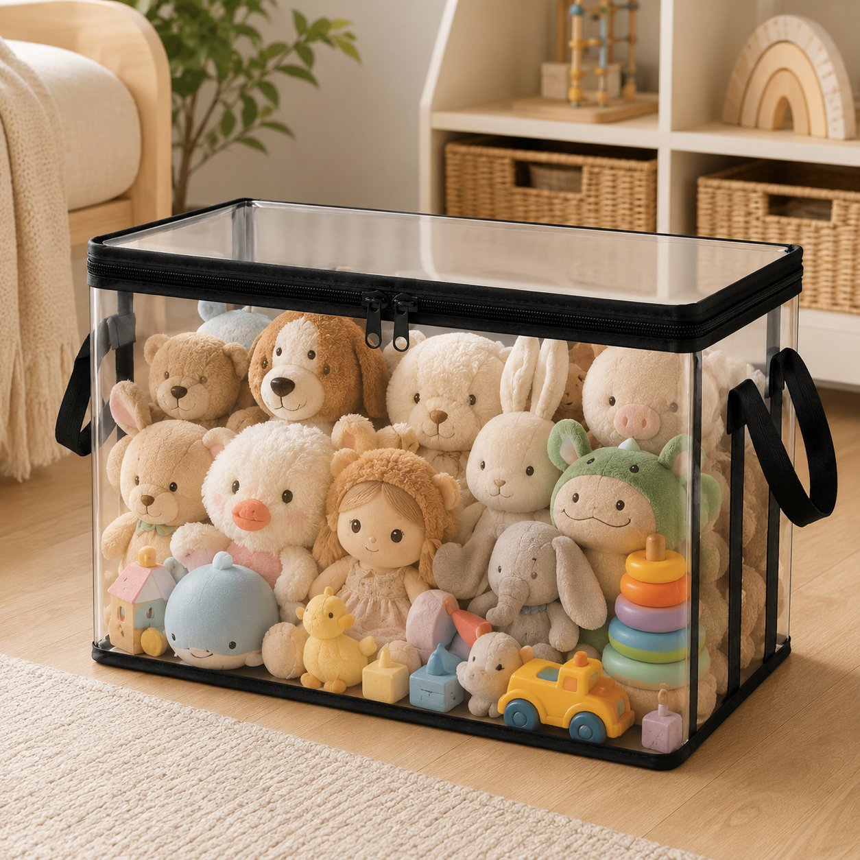 🔥Last Day 50% OFF - 📦Stuffed Storage PVC Organizer Bag Doll Storage Container✨