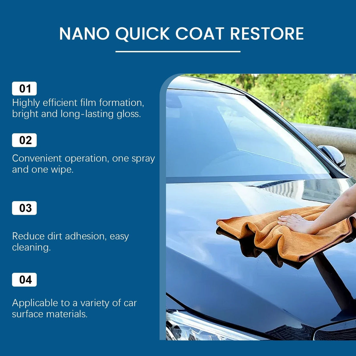 🚗💨Buy 2 Get 1 Free🏆-✨Automotive Nano Coating Repair Agent - With Dust and Water Repellent Properties - Long-lasting and Durable with Gloss, Suitable for Continuous Use