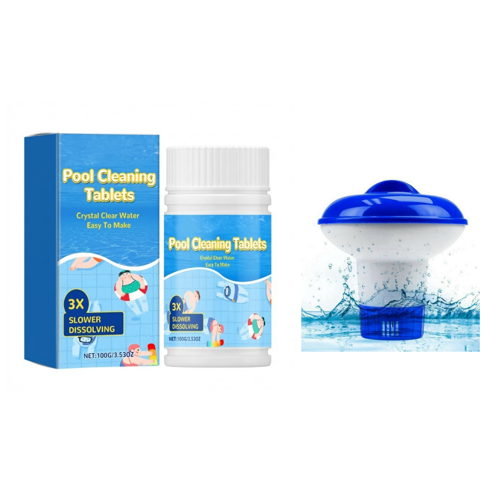 🔥LAST DAY 49% OFF - ✨🏊‍♂️Pool Cleaning Tablets for Crystal Clear Water💦