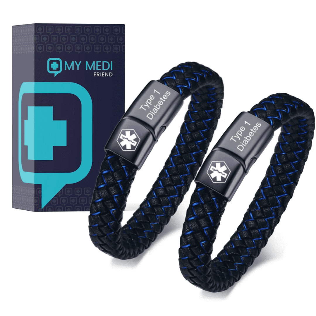 Men’s Diabetes Medical Alert Bracelet