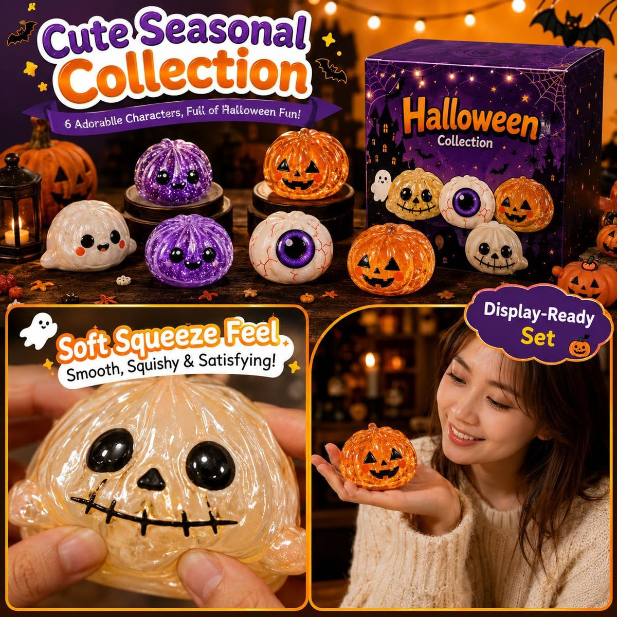 🔥Last Day 49% OFF -🎃 Halloween Dumpling Squeeze Squishy Toy👻☁️