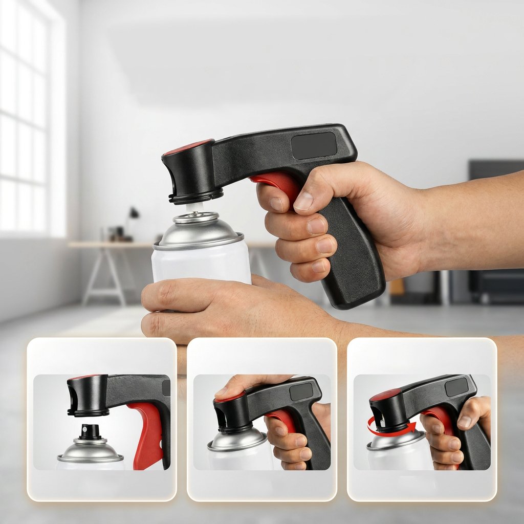 🏠🚗✨Universal Spray Paint Handle Tool 🌟 Portable Assisted Spray Nozzle for Paint & Color Change
