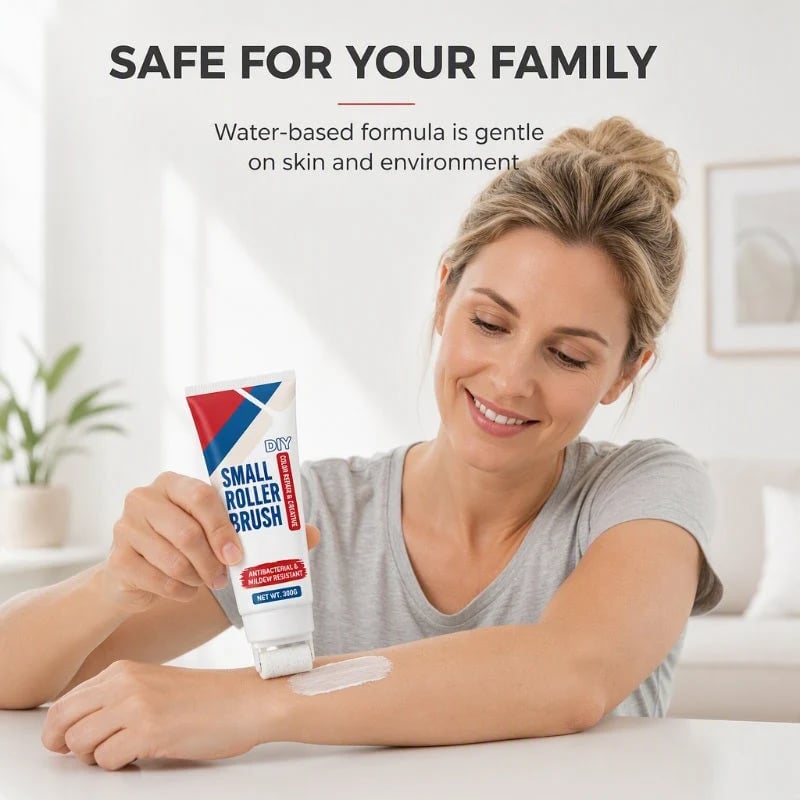 🔥LAST DAY 49% OFF🔥 - ✨🧱Waterproof Wall Repair Paste with Integrated Small Roller Brush