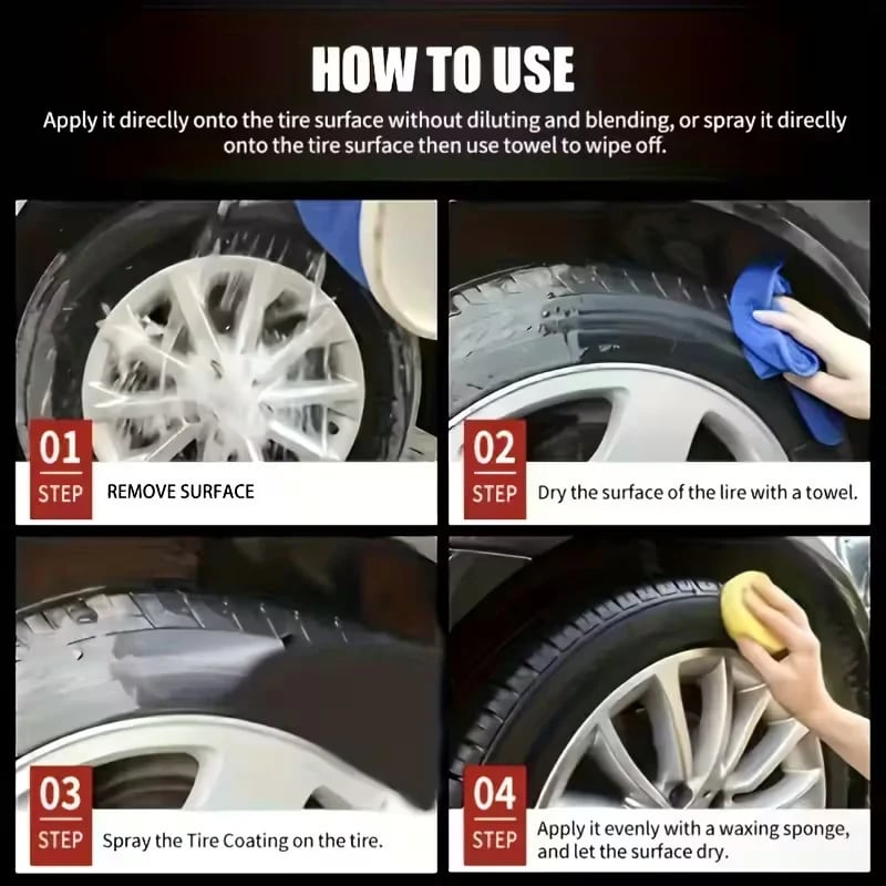 🔥LAST DAY 49% OFF - 🚗📢Buy 4 Get 2 Free ⏰Tire Gloss Protection Agent🛞