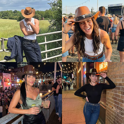 🔥Last Day 25% OFF🤠Daisy’s Premium Handcrafted Leather Cattleman Hat – Authentic Western Outback Style 🤠🌵