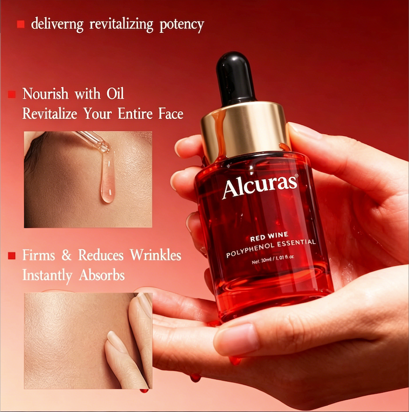 🎉Buy One Get One Free🎁 -  ✨🍷Alcuras Red Wine Polyphenol Antioxidant Face Serum💧