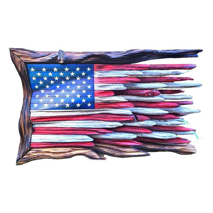 🔥LAST DAY SALE 49% OFF - 🇺🇸🦅 "The Battle Worn" Vintage Wood American Flag🌟