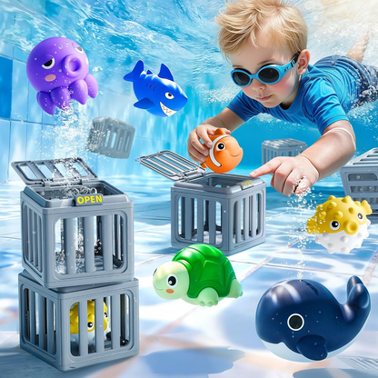 🔥LAST DAY 49% OFF - ✨🏊Diving Toy Set with Sinking Animals🐬💦