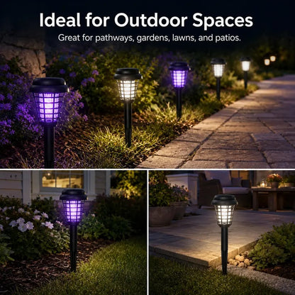 🔥Last Day 50% OFF - ☀️💜2-in-1 Solar Mosquito Zapper & Decorative Garden Stake Light 🦟