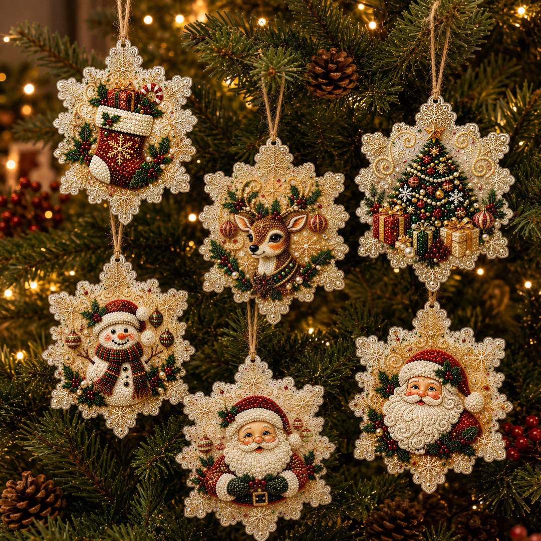🔥LAST DAY 49% OFF🔥 - 🎄Christmas DIY Diamond Painting Ornaments Kit (6 PCS)🎅