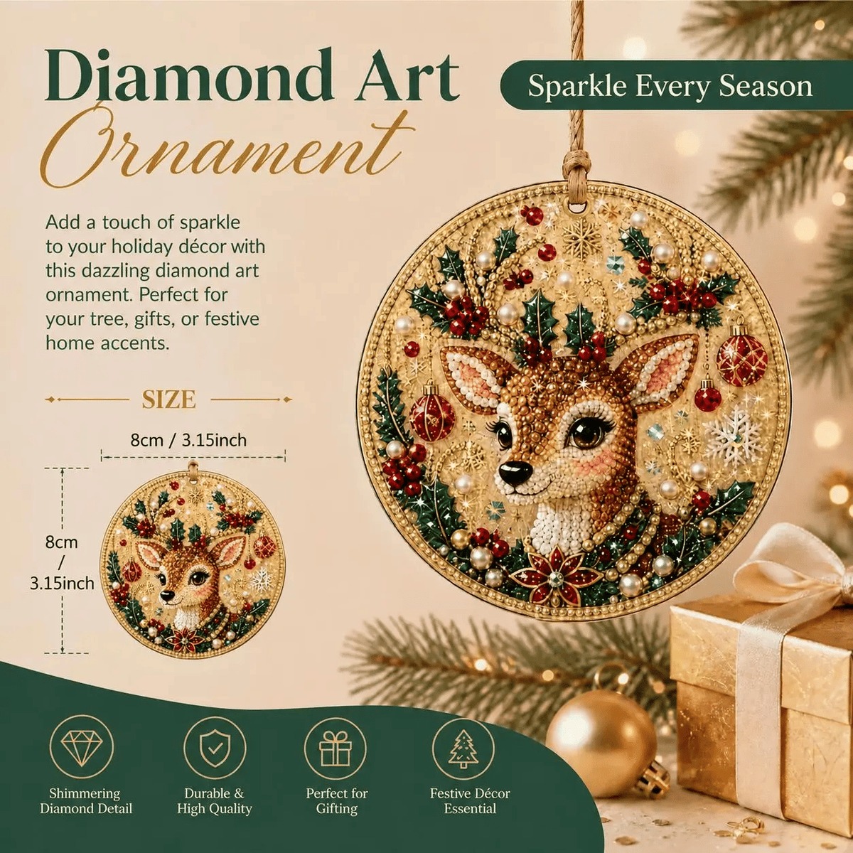 🔥LAST DAY 49% OFF🔥 - 🎄Christmas DIY Diamond Painting Ornaments Kit (6 PCS)🎅