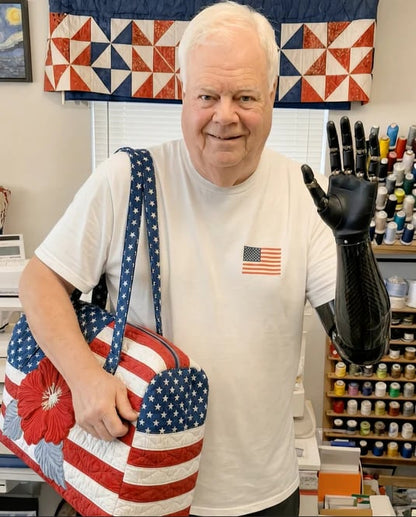🔥Last Day 49% OFF - 🌸Handmade Quilted USA Tote Bag 🇺🇸 Proudly American-made💖