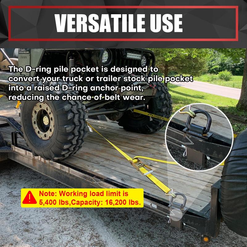 🔥LAST DAY SALE 49% OFF - 🛻18000lbs Heavy-Duty Removable D-Ring Tie Down for Utility Trailers