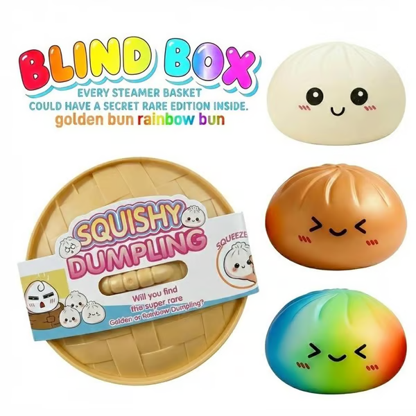 🏆 Last Day Promotion 50% OFF! Expressive Dumpling Squishy - Blind Box, My secret Bun Fidget Toy
