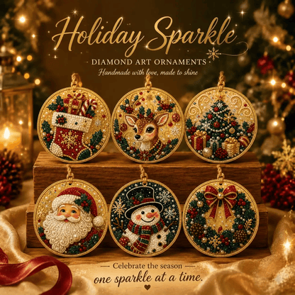 🔥LAST DAY 49% OFF🔥 - 🎄Christmas DIY Diamond Painting Ornaments Kit (6 PCS)🎅