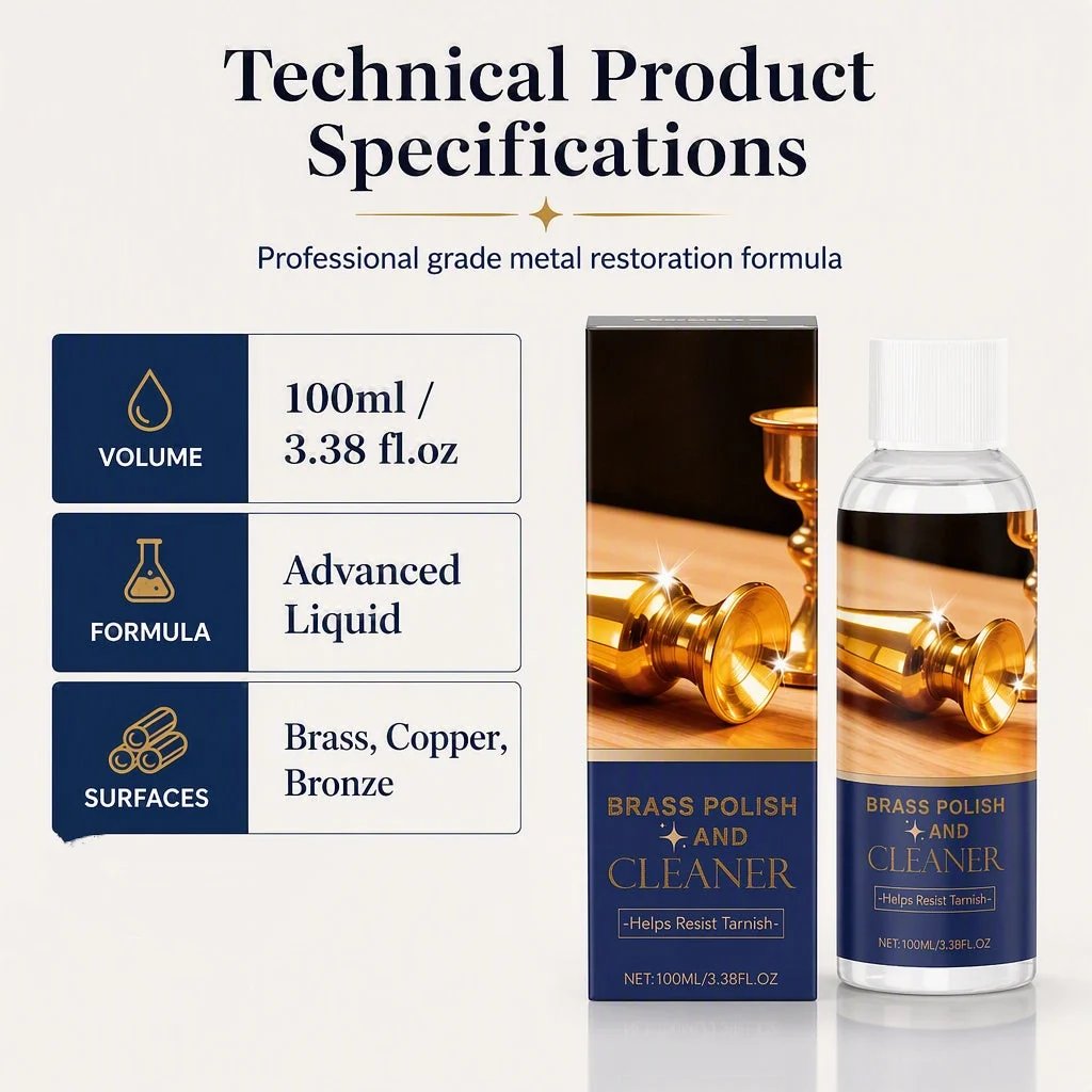 🔥LAST DAY 49% OFF🔥 - TARNISHED BRASS? FIX IT FAST!🔩 Polish & Cleaner – Removes Oxidation, Restores Shine, Gentle on Surfaces – Easy Application! 🧽
