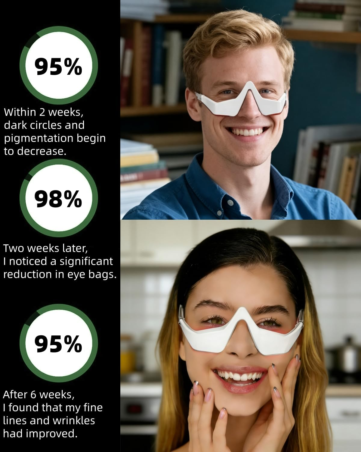 🔥LAST DAY 49% OFF - ✨👓Under-Eye Red Light Therapy Glasses💆