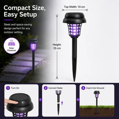 🔥Last Day 50% OFF - ☀️💜2-in-1 Solar Mosquito Zapper & Decorative Garden Stake Light 🦟