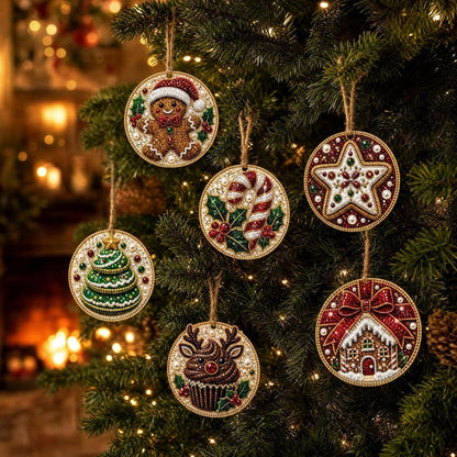 🔥LAST DAY 49% OFF🔥 - 🎄Christmas DIY Diamond Painting Ornaments Kit (6 PCS)🎅