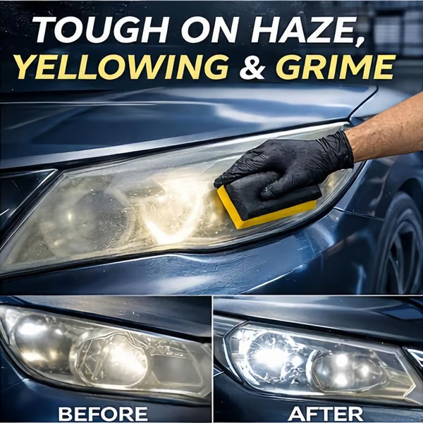 🔥Last Day 49% OFF🔥-🚘Automotive Headlamp Restoration Fluid Kit –💡Suitable for Yellowed or Foggy Lenses & Clear Surfaces | Essential for Home & Garage Use🏠