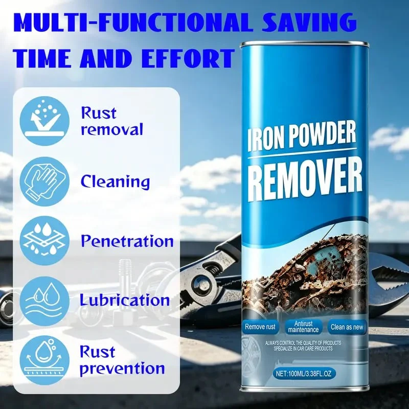 🔥LAST DAY SALE 49% OFF-🚗Automotive Rust Remover Spray 100ML – Fast-Acting Iron & Rust Cleaner for Wheels, Rims, Metal Surfaces🛞
