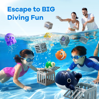 🔥LAST DAY 49% OFF - ✨🏊Diving Toy Set with Sinking Animals🐬💦