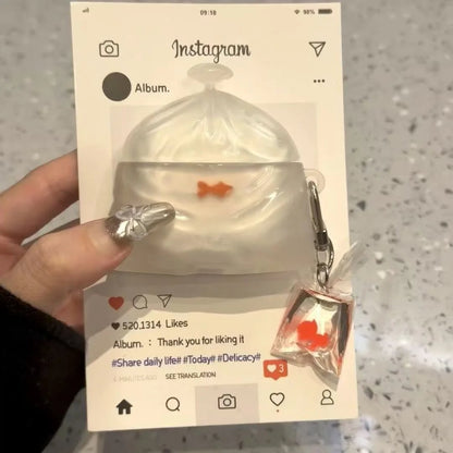🔥LAST DAY 50% OFF -Gold Fish Airpods Case: Your Daily Dose of Aquatic Cuteness 🐠💧