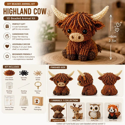 🏆Limited Time Sale 49% OFF🧵✨Petite 3D Beaded Animal Craft Kit