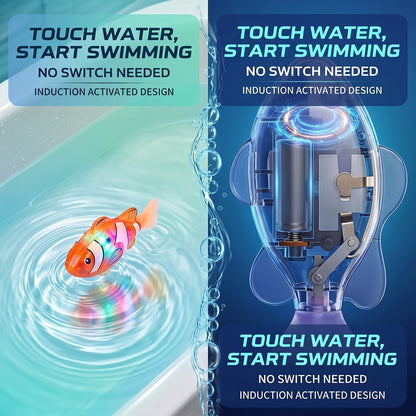 🔥🔥LAST DAY SALE 49% OFF-🛁✨Electronic Pet Fish Bath Toy | LED Light Up | Auto-Swimming Bath Toy🐠💦