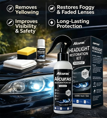 🔥Last Day 49% OFF🔥-🚘Automotive Headlamp Restoration Fluid Kit –💡Suitable for Yellowed or Foggy Lenses & Clear Surfaces | Essential for Home & Garage Use🏠