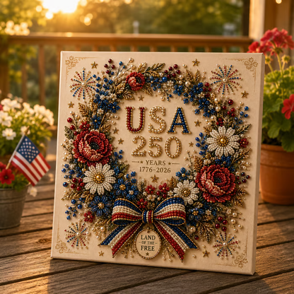 🔥LAST DAY 49% OFF - USA 250th Anniversary DIY Pearl Painting Kit ✨❤️‍🔥