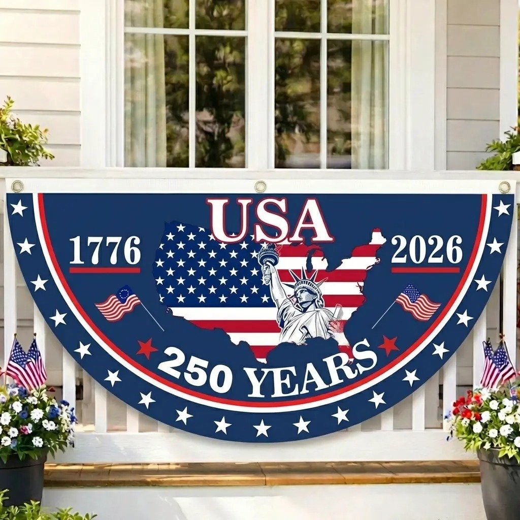 🔥Last Day 49% OFF - 🇺🇸250th Anniversary USA Fan Flag,Double-Sided Embroidered🦅