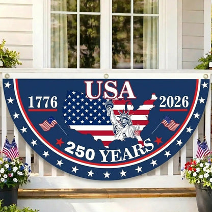 🔥Last Day 49% OFF - 🇺🇸250th Anniversary USA Fan Flag,Double-Sided Embroidered🦅