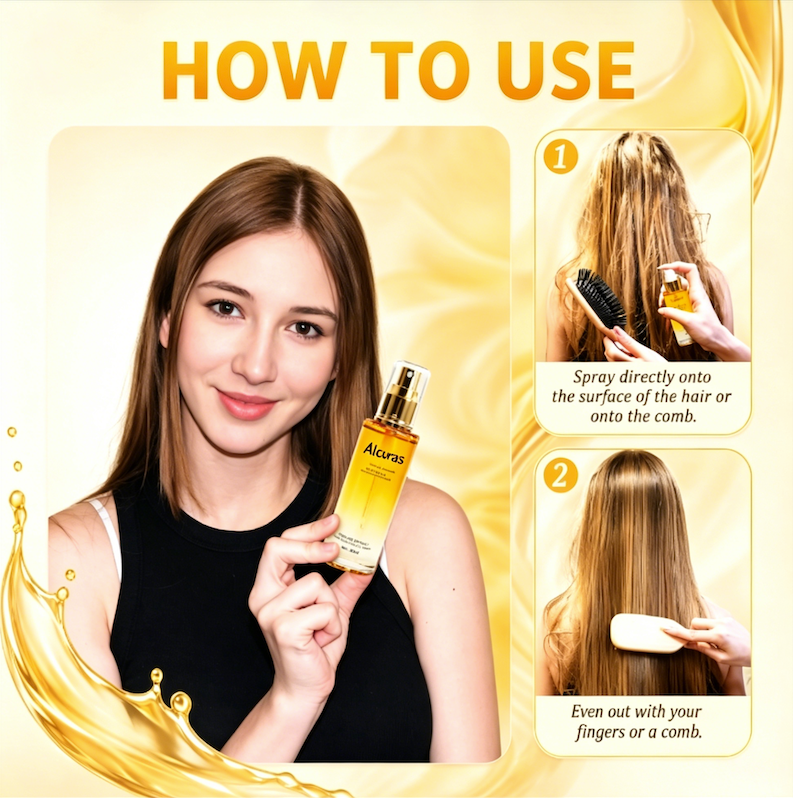 🎉Buy One Get One Free🎁 - ✨💆Smooth & Hair Straightening Conditioning Oil Spray – Anti-Frizz, Deep Hydration, Heat Protection – With Avocado & Jojoba Oil – 72-Hour Fragrance – Sulfate & Paraben Free🎁