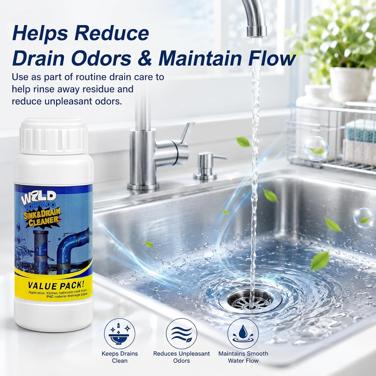 🔥LAST DAY 49% OFF - ✨💦Alcuras Heavy-Duty Drain Cleaner Liquid🚰