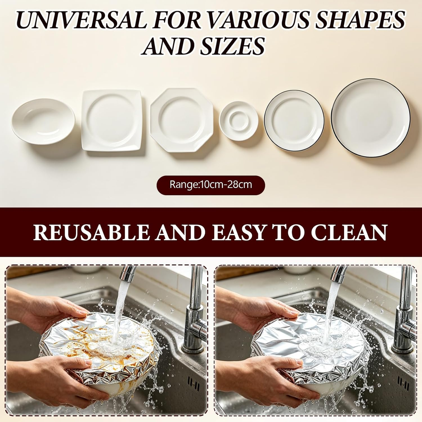 🔥LAST DAY 49% OFF - ✨🥘Alcuras Reusable Thickened Aluminum Foil Insulation Cover🍖
