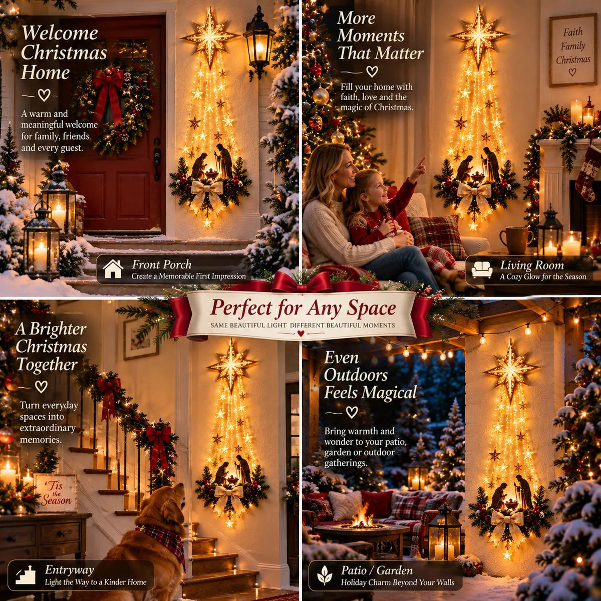 🎁Last Day 49% OFF✝️✨Bethlehem Star of FaithTM – Lighted Nativity Wall Decor📦Buy 2 Free Shipping