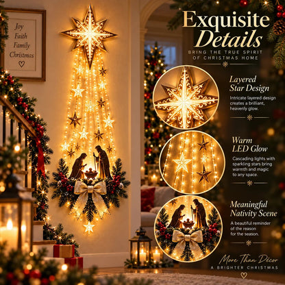 🎁Last Day 49% OFF✝️✨Bethlehem Star of FaithTM – Lighted Nativity Wall Decor📦Buy 2 Free Shipping