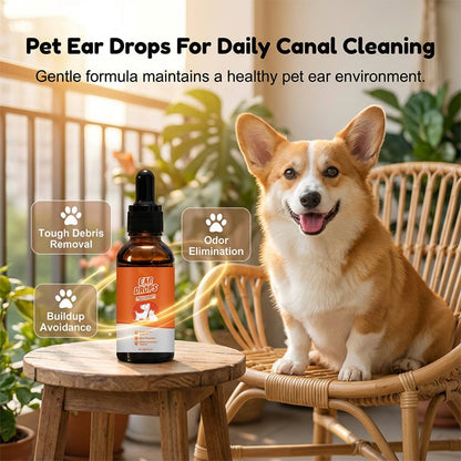 🔥Last Day Flash Sale 49% OFF❤️Natural Dog & Cat Ear Drop for Itching & Wax Build-Up🐱🐶